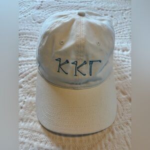 White Kappa Kappa Gamma Baseball Cap w/ Golf Embroidery